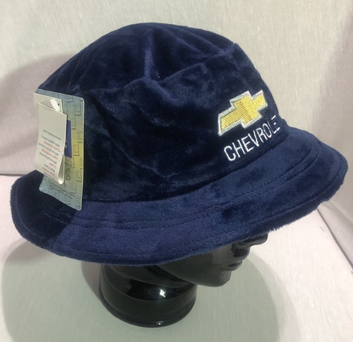 Chevrolet Dark Blue Bucket Hat Micro Furr GM Chevy Logo Cap New 👀 👍🏼 🔥 - Picture 3 of 3