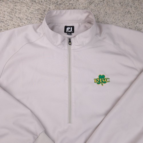 FootJoy Windshirt Mens XL Long Sleeve Red Bank Catholic Logo Wind Shirt 1/2 Zip - Picture 3 of 11