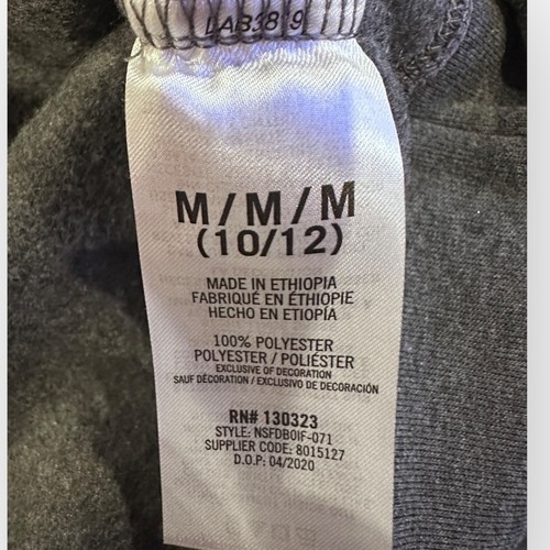 Nautica Pullover Hoodie Gray Sweatshirt w Front Pocket Size Boys Medium 10/12 - Picture 11 of 14