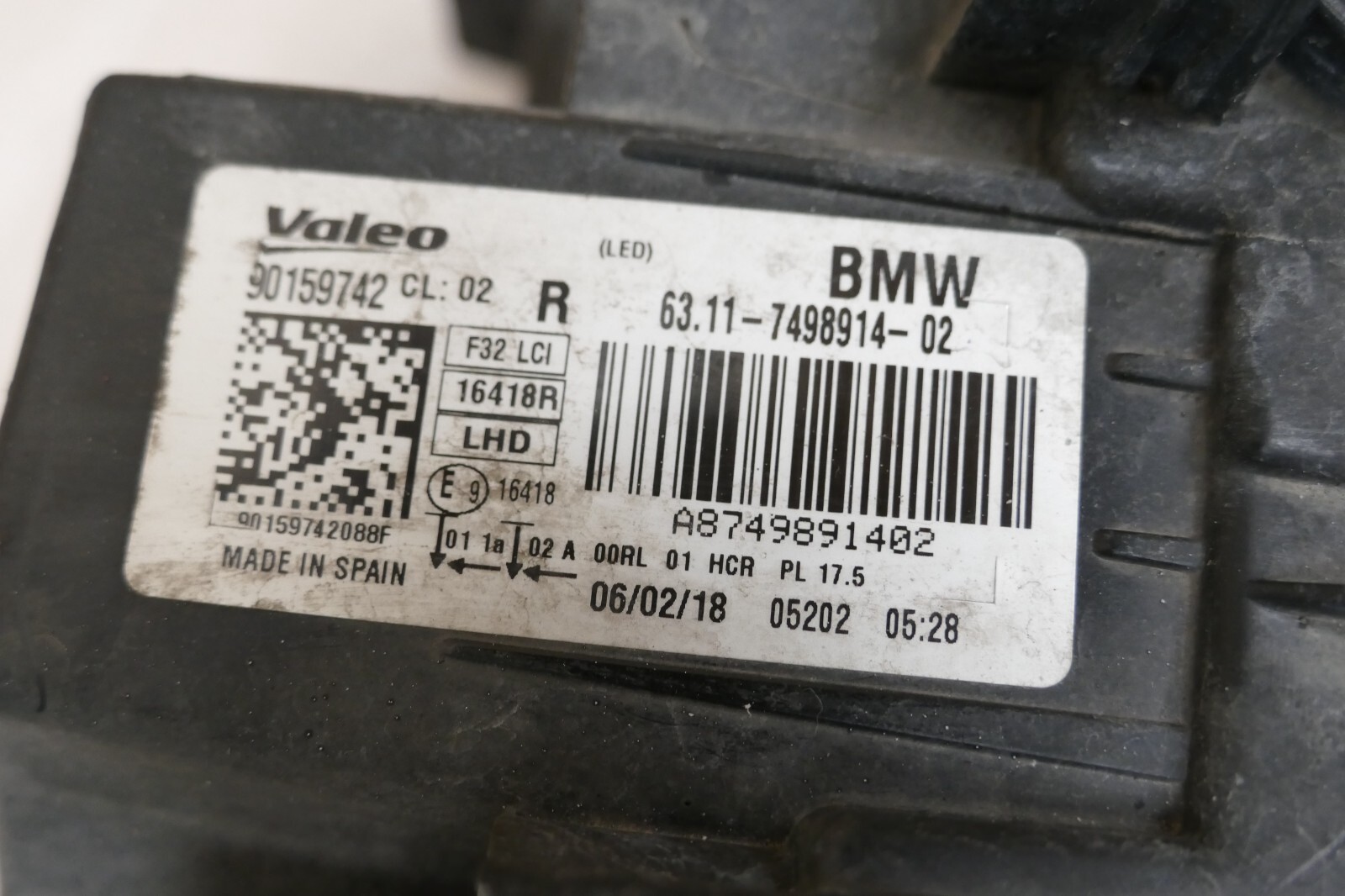 Frontscheinwerfer BMW F32 F33 F36 7498914 Led Links Scheinwerfer 