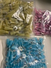 300 pcs 22-10 GAUGE FORK HEAT SHRINK TERMINALS WIRE CONNECTORS - 1/4 STUD