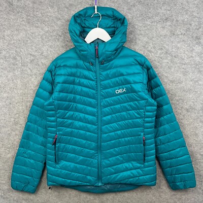 OEX Jacket Womens Size UK 14 Teal Kintra Down Fill Insulated Puffer Padded Coat