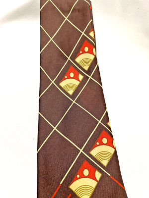 Saint Lucien Milano Mens Tie Silk Necktie Multi Color 58 Long 3.25 Wide