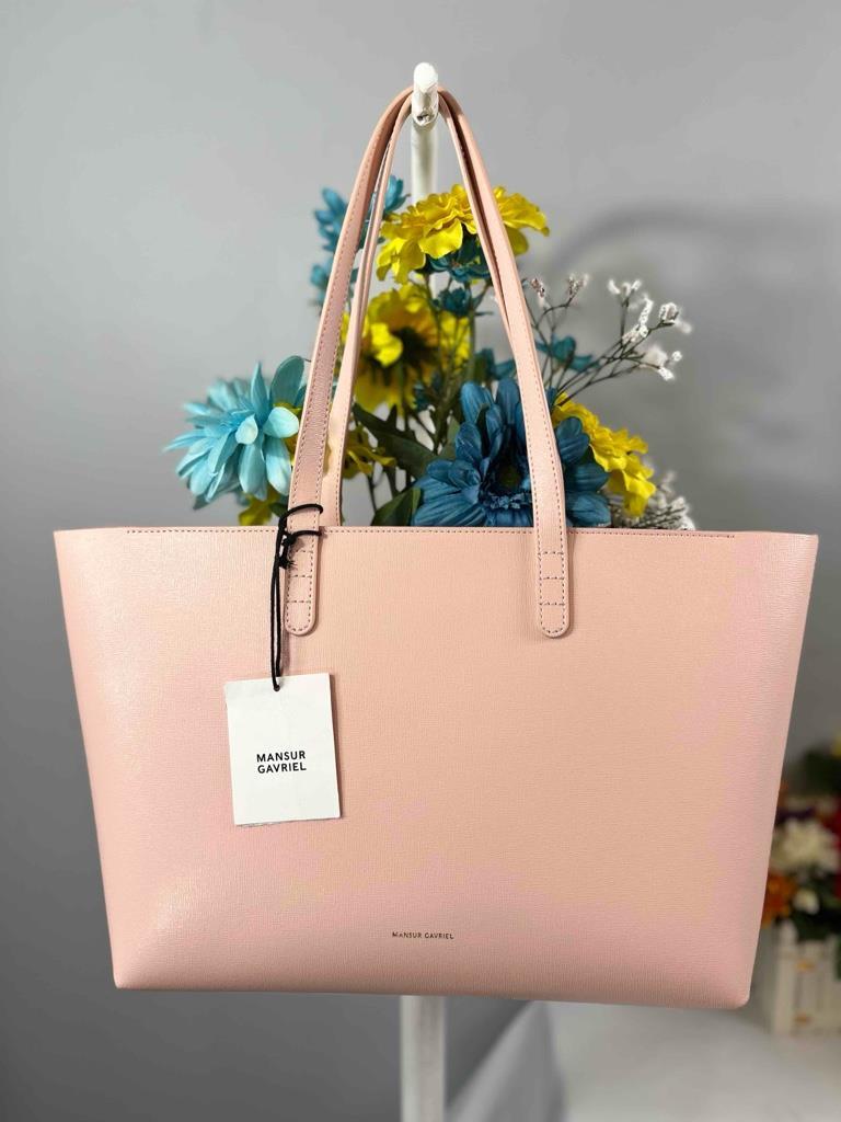 NWT MANSUR GAVRIEL Italian Saffiano Leather Small Zip Tote