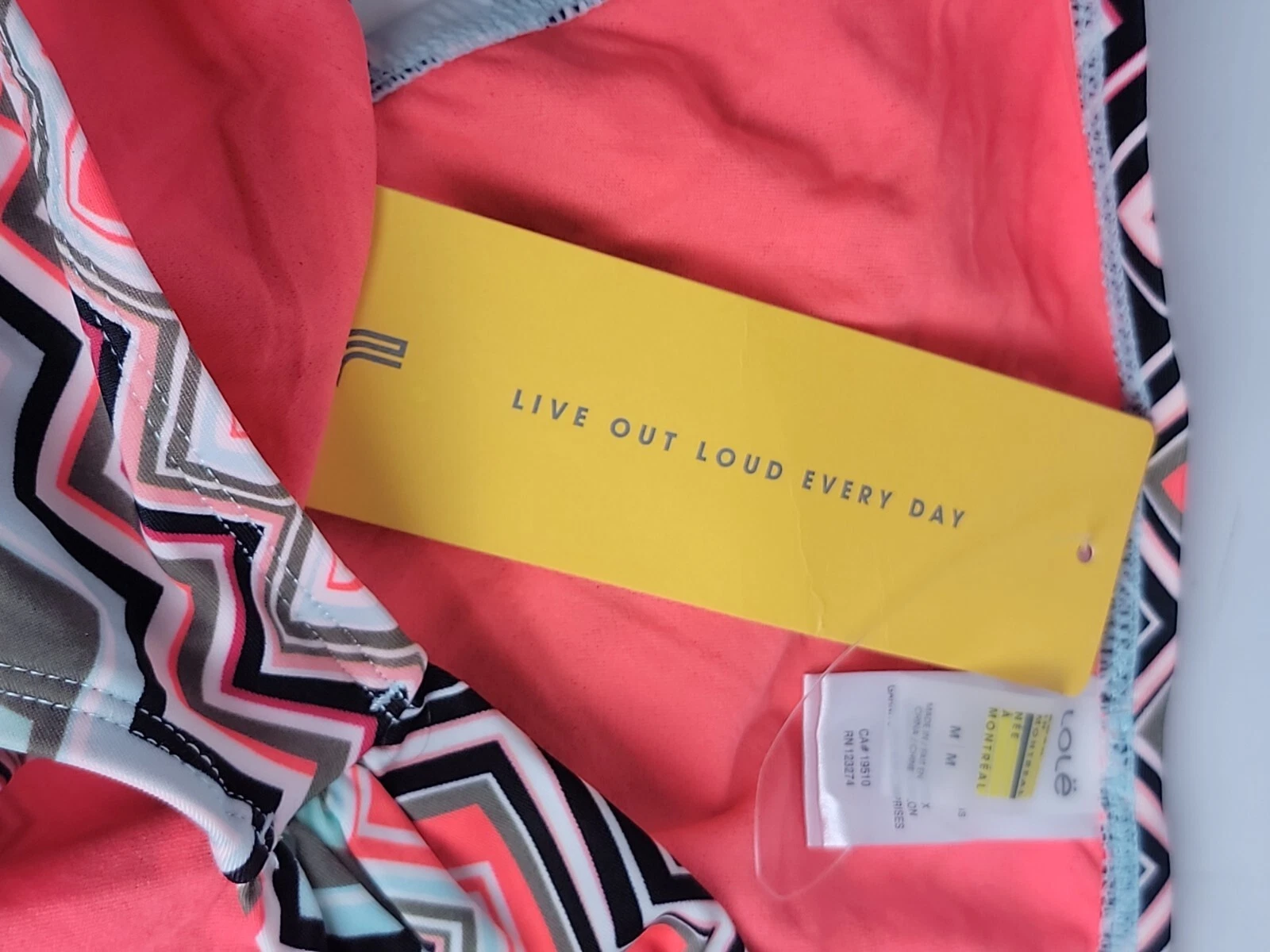 lole bikini swim rio chevron nwt 