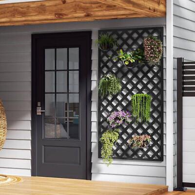 Veranda Garden Vinyl Lattice 4 ft x 8 ft Black Resists Veranda Garden Vinyl Lattice 4 ft x 8 ft Black Resists