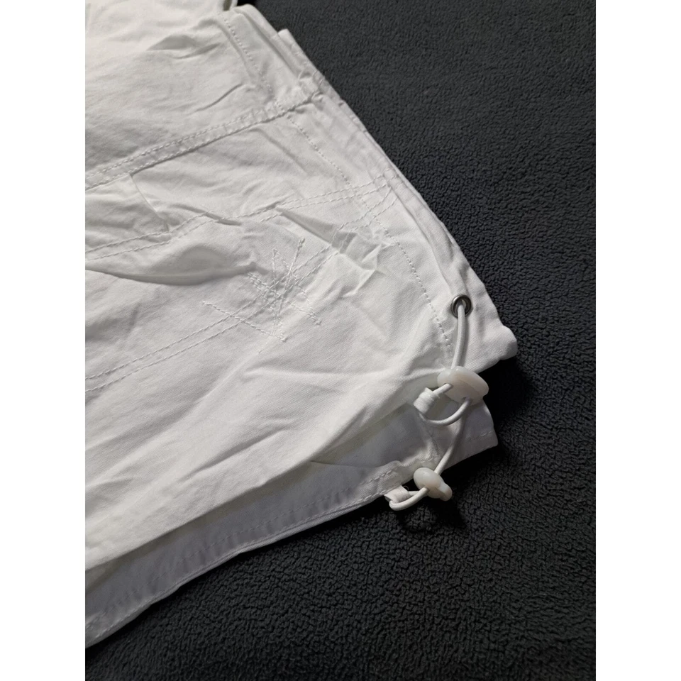 Pantalones capri cargo Ulla Popken blancos para mujer talla 32 bolsillos recortados nuevos con etiquetas informales Foto 3 de 4