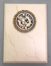 Track running trophy plaque 5x 7 white board full color insert winged shoe star