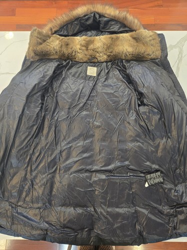 S13/NYC Women's Alps Metallic Powder Down Jacket Black Faux Fur Hooded Sz XL - Picture 11 of 18