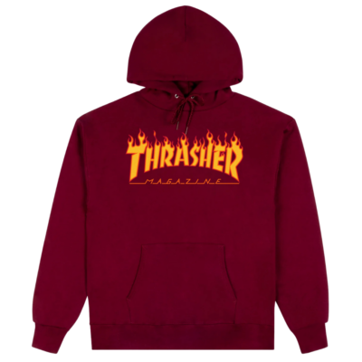 トップス 00's thrasher magazine sweatshirt XL Size Men's XL Thrasher Magazine Flame Hoodie - Maroon | eBay