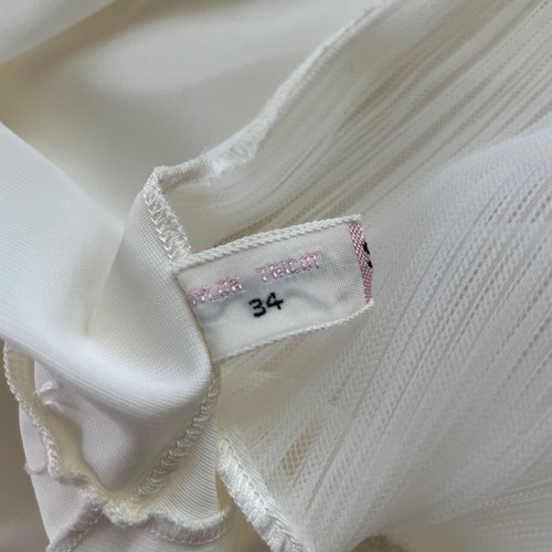 Vintage 1950s Shadowline Womens Slip Sz 34 White Crystal Pleat Antron Nylon Lace - Picture 12 of 12