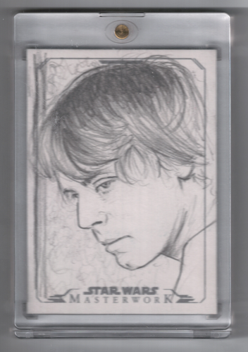 Topps Star Wars Sketch Card 1/1 Luke Skywalker by Kevin M. Doyle - Picture 3 of 3
