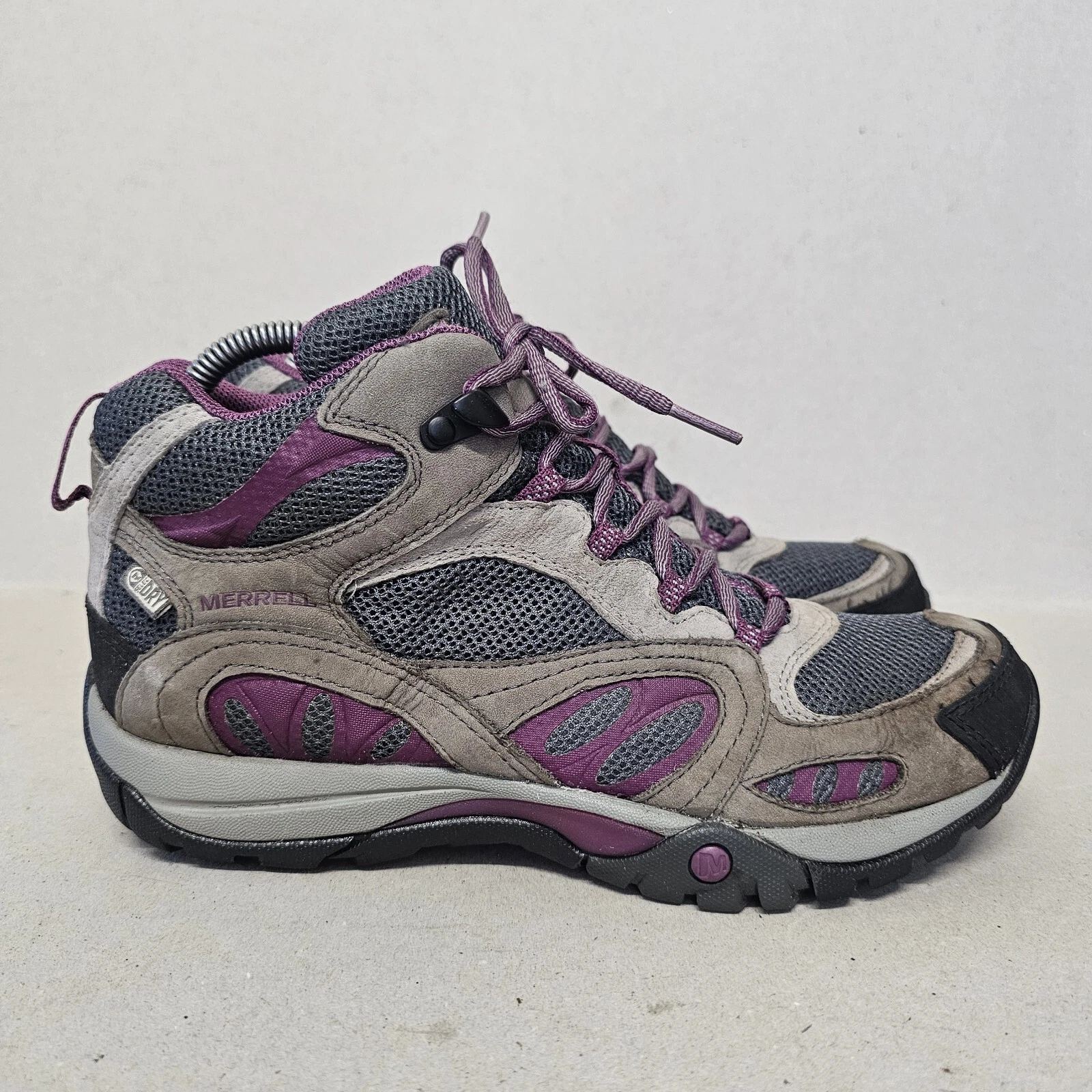 MERRELL J24326 WOMEN'S LEATHER/MESH CASTLE ROCK/PURPLE HIKING CAMPING BOOTS UK6