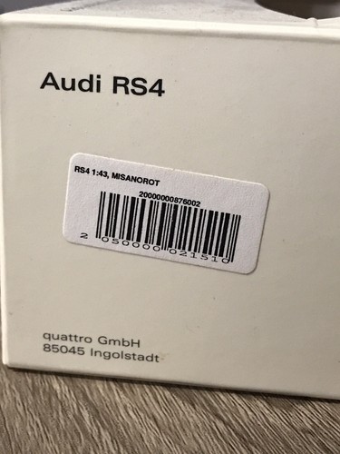 AUDI RS4 AVANT QUATTRO (B5/8D) AUTO 1:43 BRANDNEU SELTEN MINICHAMPS DIECAST MODELL - Bild 17 von 23