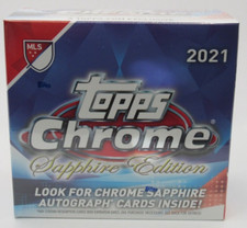 2021 Topps Chrome Sapphire MLS Soccer Factory Sealed Box Quantity Available