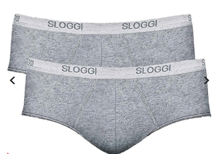 Mens Sloggi Midi Brief Grey size 40 waist 2 packs