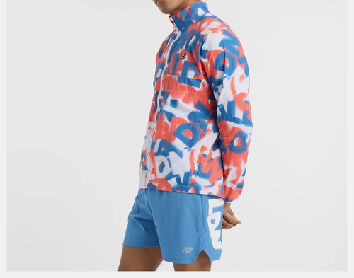 New Balance London Edition Printed Athletics Packable Jacket Multi colors M-XL - Picture 5 of 8