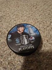 Seattle Kraken vs Colorado Avalanche Game Puck 4/24/23 Game 4 Vince Dunn 1st Win