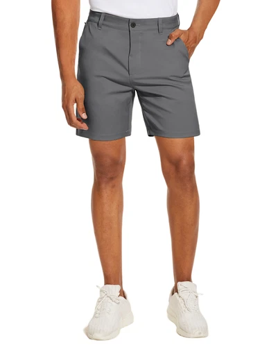 Pantalones cortos de golf ligeros para hombre 15 colores bolsillos delanteros planos pantalones flexibles de secado rápido - Imagen 33 de 51
