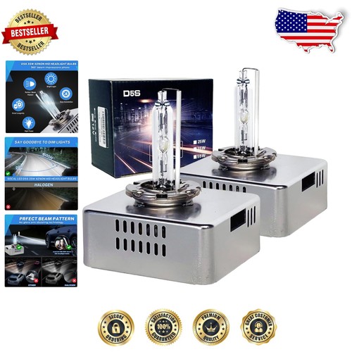 High Performance 35W Headlight Bulbs - 6000K Crystal White for Safety - 2 Pack - 第 1/10 張圖片