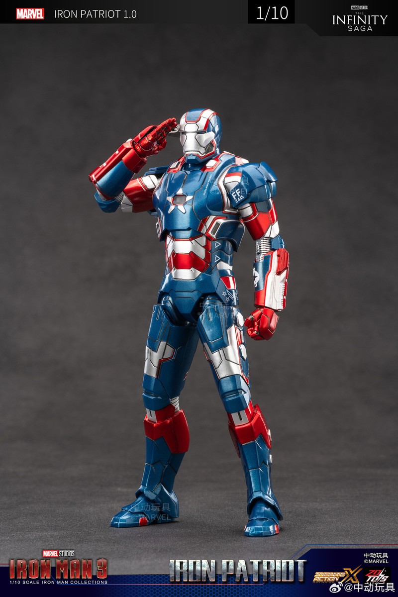 ZD Toys Marvel Avengers 1/10 Iron Patriot Action Figure | eBay