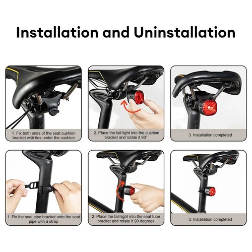 Bicycle Rear Light USB Rechargeable LED Bike Cycling Taillight Waterproof - Picture 12 of 12