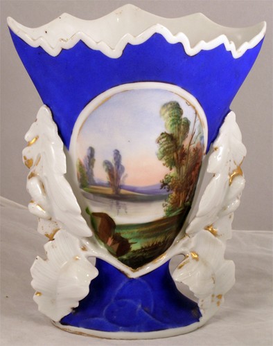PAIR OF OLD PARIS MANTEL VASES - Picture 2 of 6