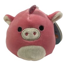 Bolso Squishmallow Clip Llavero Zoe el Unicornio Rosa Kellytoy Peluche Nuevo con Etiquetas