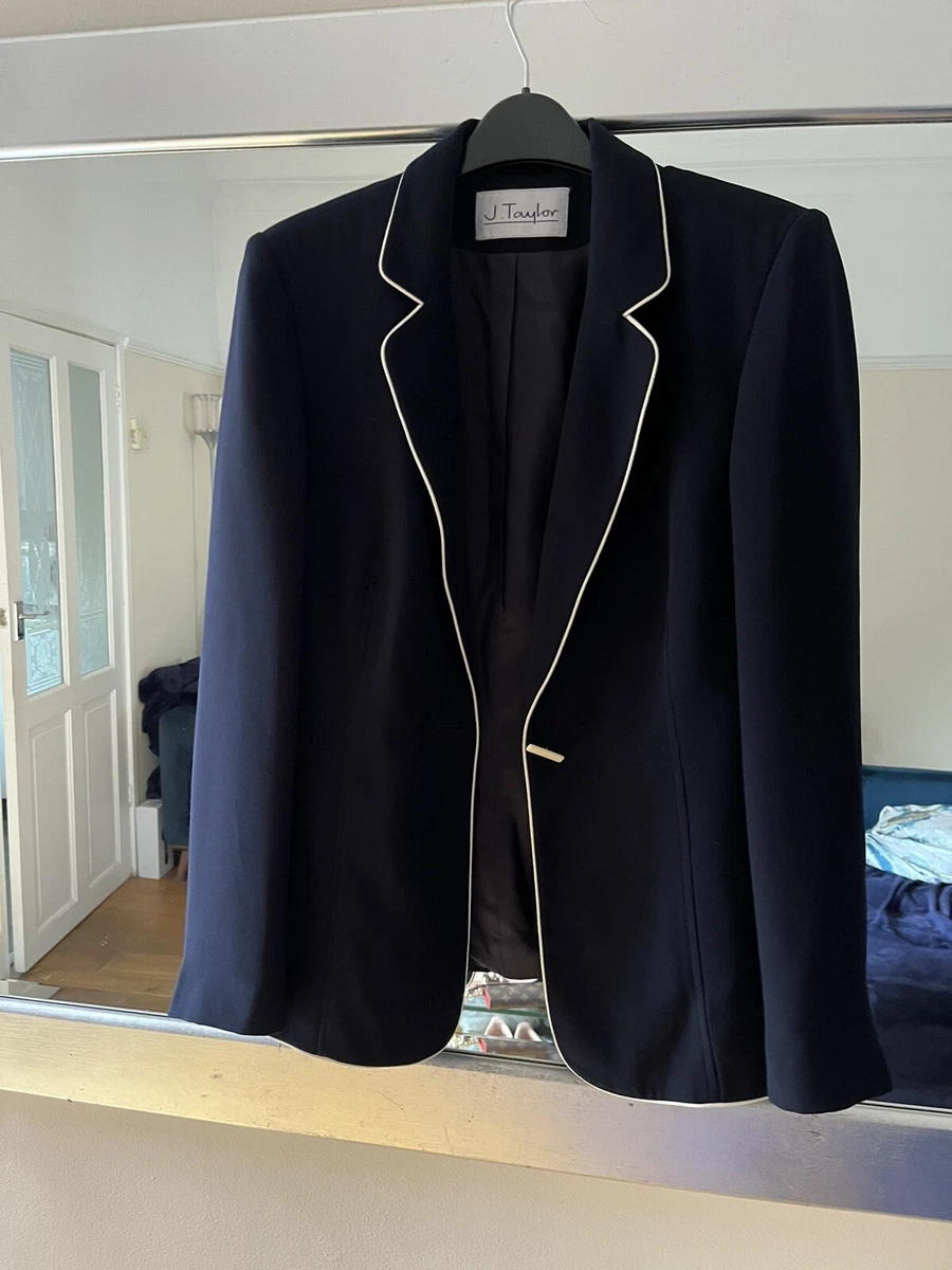 Womens Trouser Suit J Taylor Navy Size 14 Debenhams  eBay