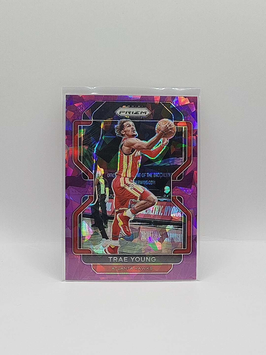 2021-22 Panini Prizm Purple Ice 26 Trae Young 85/149