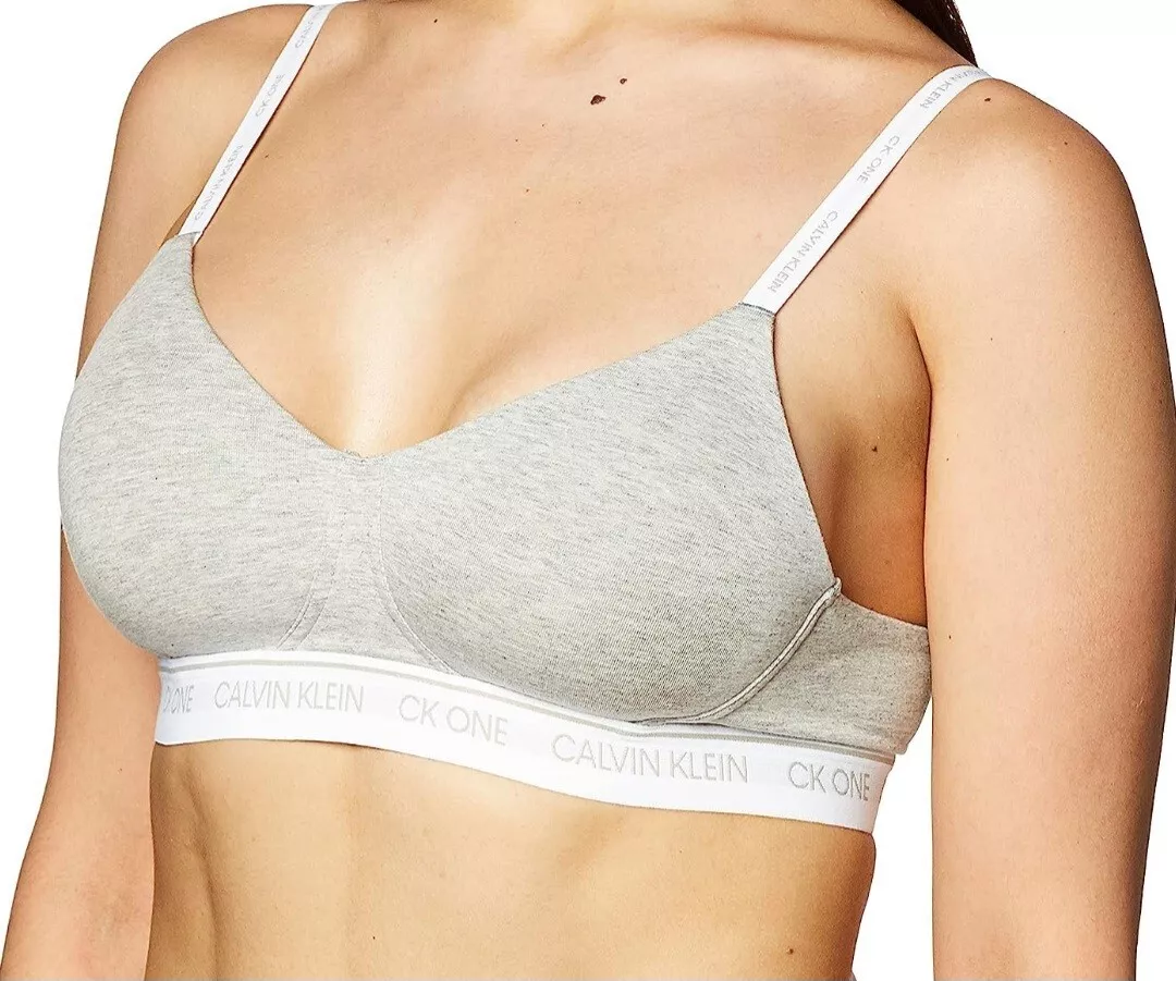 Calvin Klein Women's Modern Cotton Padded Bralette Active Sports Bra Size M