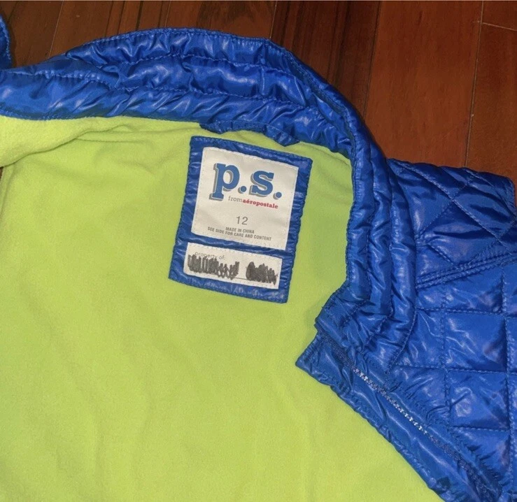 Мальчика Aeropostale жилет синий размер 12 зеленый - Изображение 2 из 2