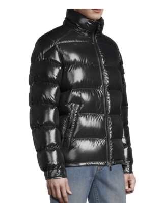 Moncler Jacket Authentic Black Maya Puffer Size 2 With Hood And