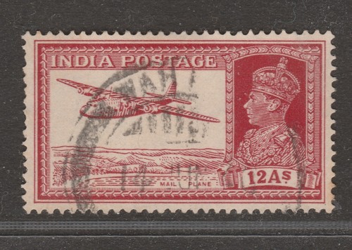 1937 INDIA 12a Mail Plane SG 258 Used