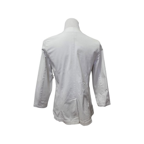 Eileen Fisher White Women's Size S Button Blazer Jacket Pockets Cotton Spandex - Picture 3 of 5