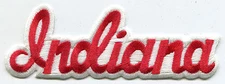 INDIANA HOOSIERS NCAA COLLEGE VINTAGE 4.75" SCRIPT LOGO TEAM PATCH