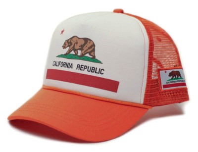 CALIFORNIA REPUBLIC TRUCKER CAP KALIFORNIEN WAPPEN WEST COAST CALI USA SNAPBACK