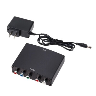 HDMI to Component Converter,HDMI to 1080P YPbPr 5RCA RGB + R/L Video Adapter