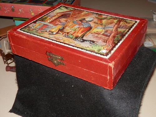 Fine Antique Colorful Victorian 12 Wood Block Fairy Tale Prints In Original Bo - Picture 8 of 10