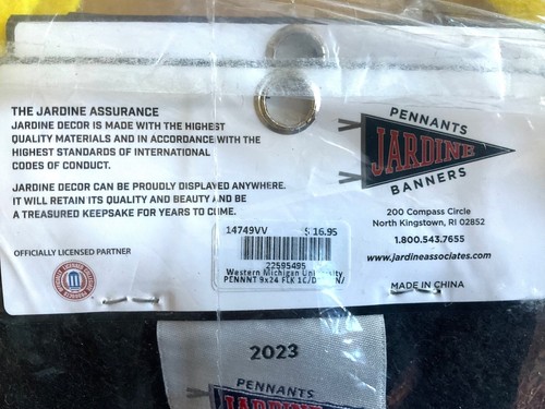 Western Michigan University Pennants/Banners by Jardine: 5 pack-New/Sealed - Picture 5 of 5