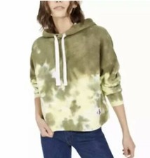 NWT Calvin Klein Women s Tie Dye Cropped Hoodie Green Tie Dye Sz.M