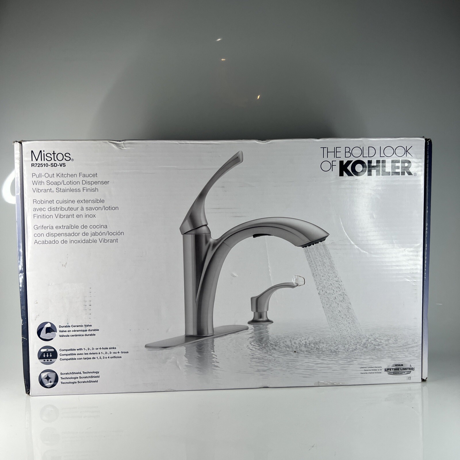 KOHLER Mistos SingleHandle PullOut Sprayer Kitchen Faucet In