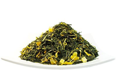 Mango Green Tea Natural Loose leaf Tea  Antioxidant Rich Medium-Caffeine 4 OZ