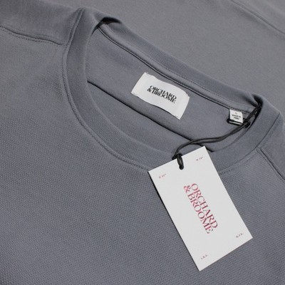 Orchard & Broome NWT Allen Crew Neck Sweatshirt Size L Cloud Gray Cotton