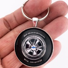 Vintage Chrome Cragar Mag Wheel Rim Bf Goodrich Ta Radial 1.2 Diameter Keychain