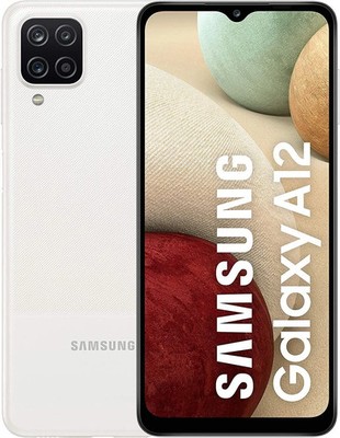 Samsung Galaxy A12 64GB entsperrt Android Smartphone weiß sehr guter Zustand