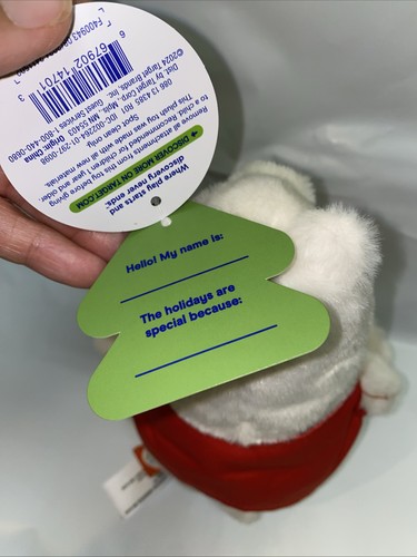 Neu Neu mit Etikett Target rote Weste Weihnachten weißer Eisbär 7 Zoll Stofftier Plüschtier - Bild 4 von 5