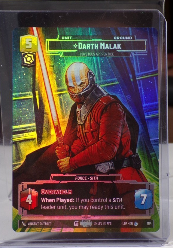 STAR WARS UNLIMITED LEGENDS OF THE FORCE PRESTIGE FOIL #1114 DARTH MALAK