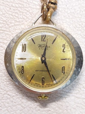 Vintage Webster 5th Ave Swiss Pendant Watch Necklace Fully Working Swiss Made
