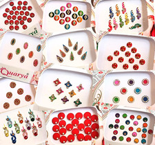 Indian Bindis Designer Multicolour Bindi Pack of 5  Glitter Sparkle Shaded Crys